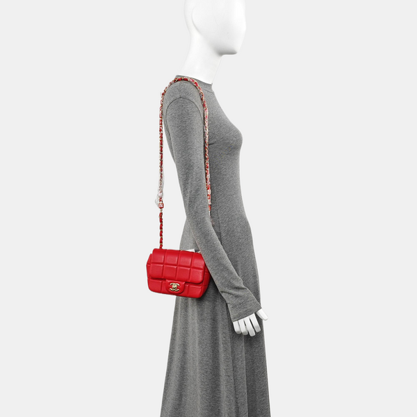 CLASSIC FLAP Mini Quilted Lambskin Red