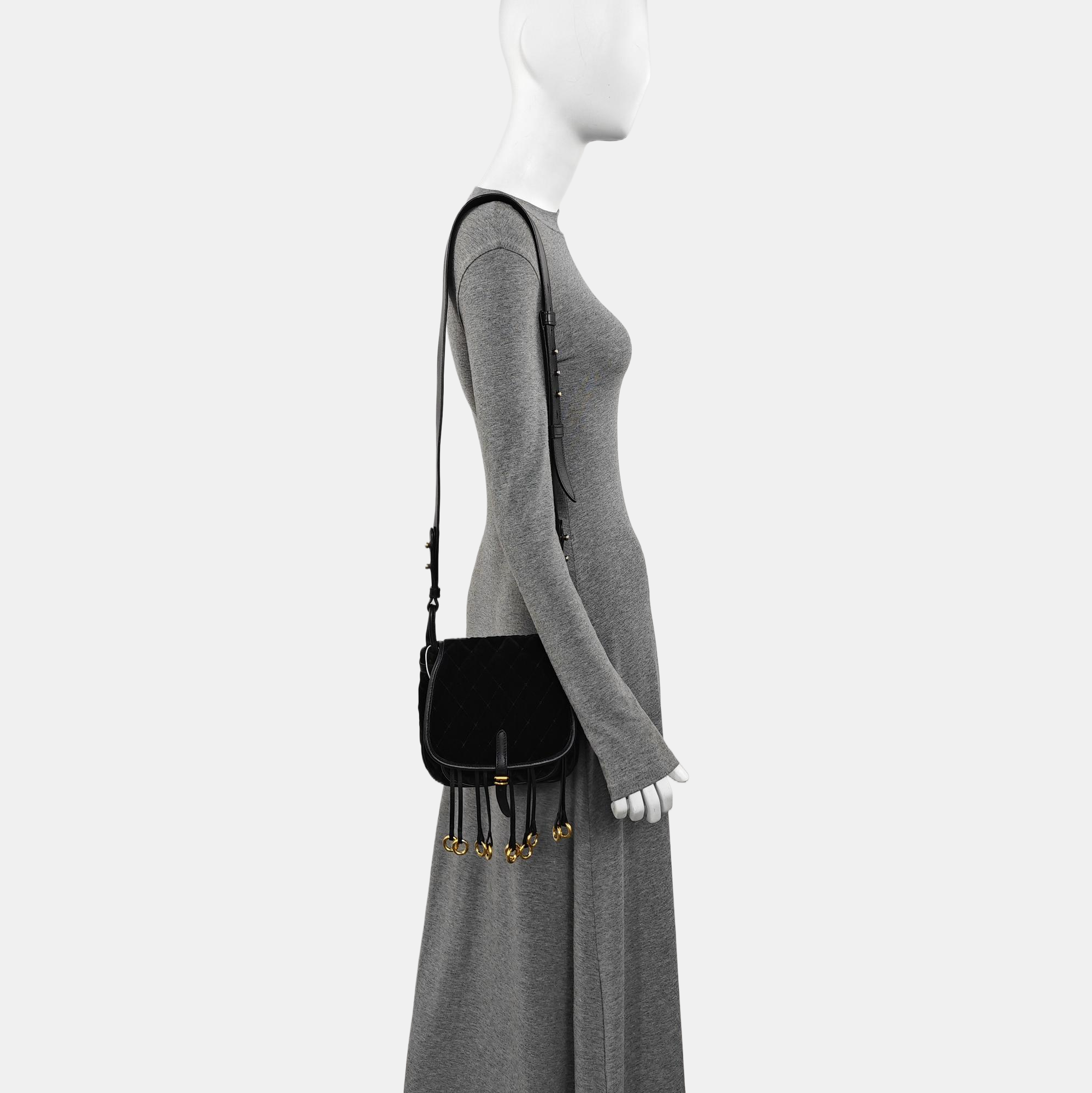 Belt Bag Quilted Velvet Black