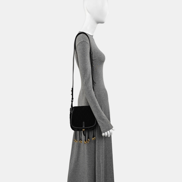 Belt Bag Quilted Velvet Black