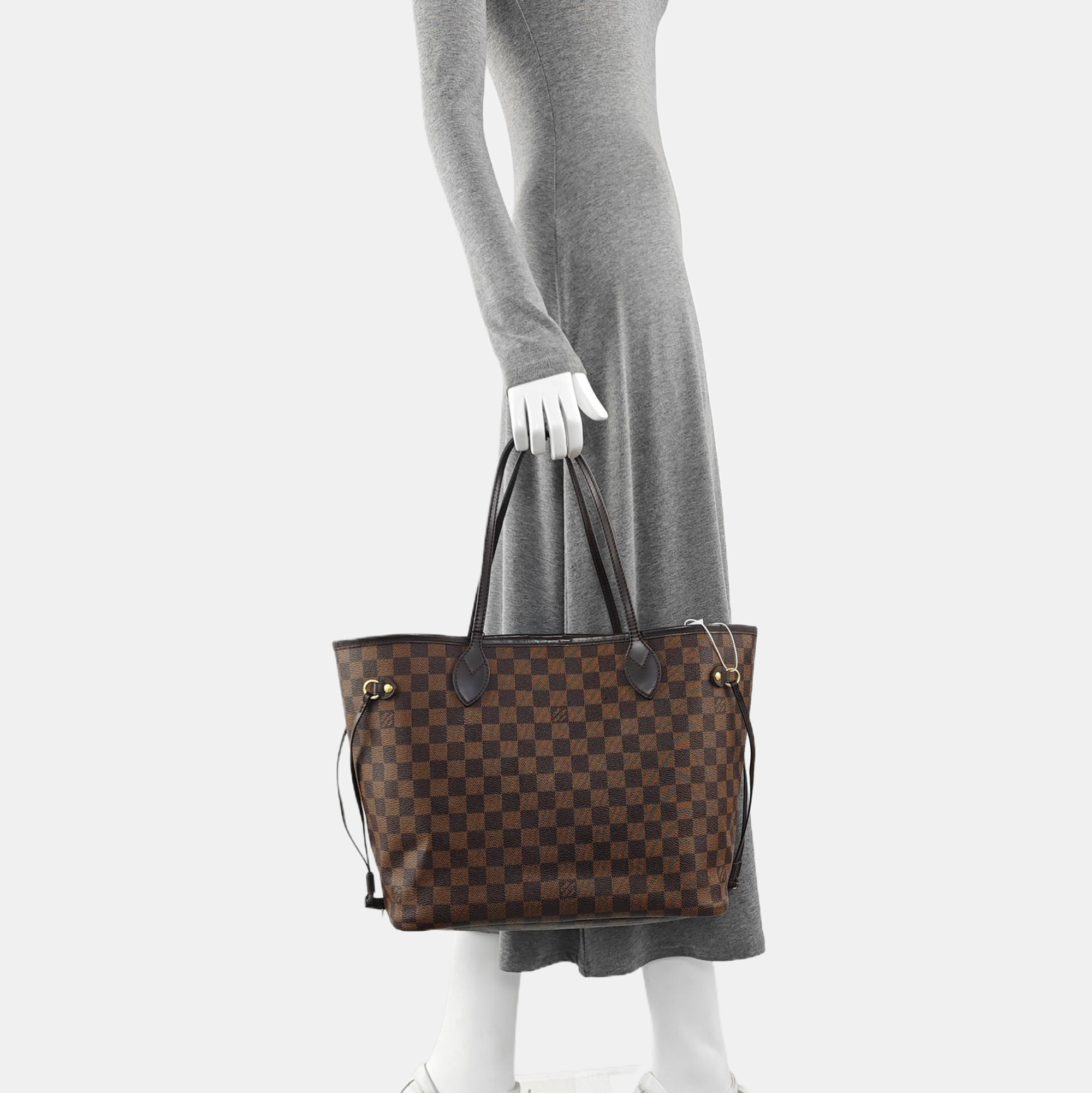 NEVERFULL MM Damier Ebene Coated Canvas Brown