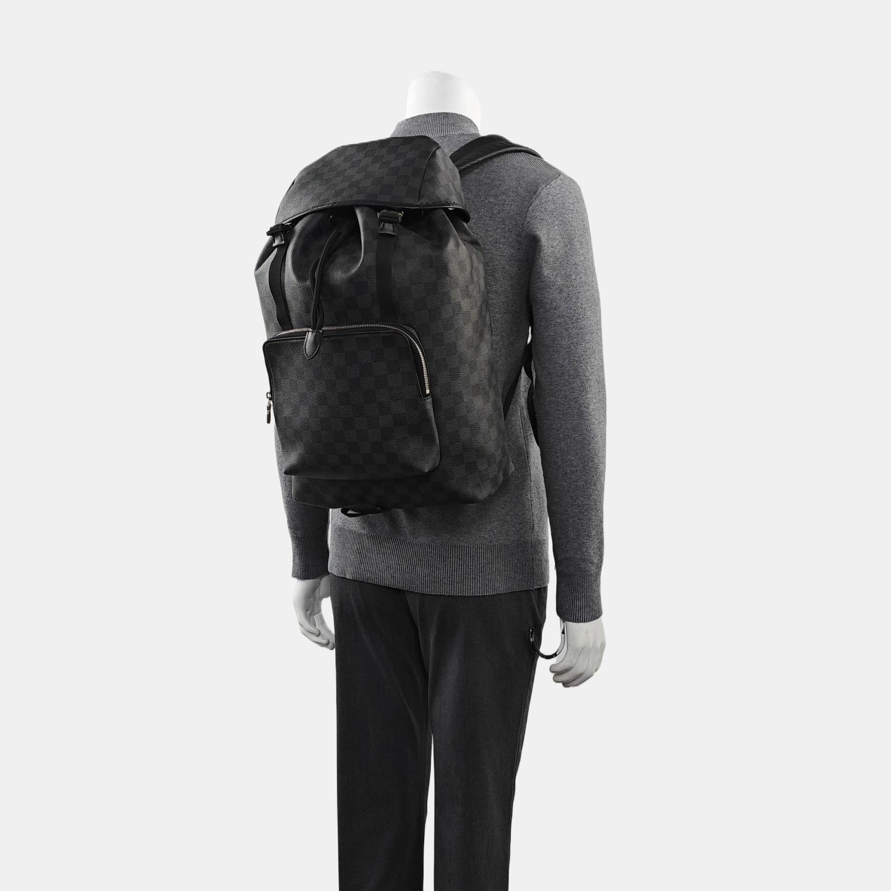 CHRISTOPHER Damier Graphite Coated Canvas Gray