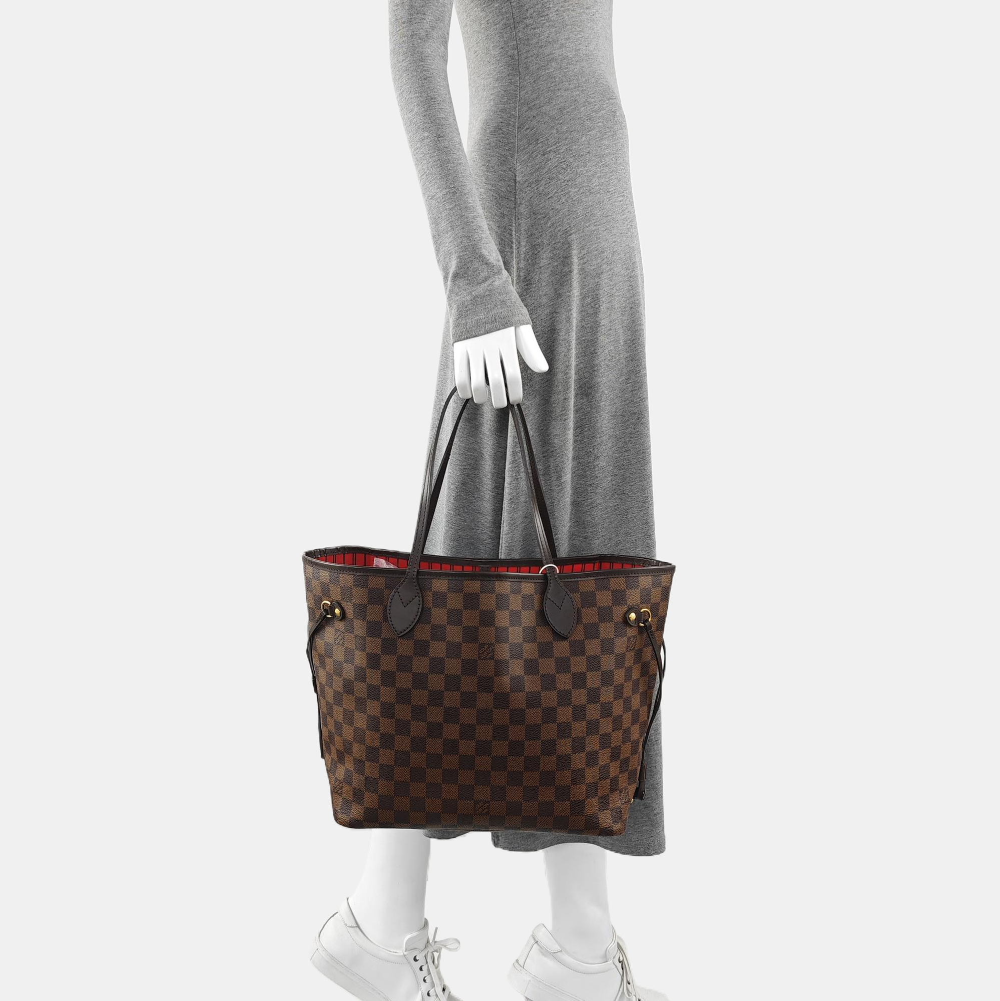 NEVERFULL MM Damier Ebene Coated Canvas Brown
