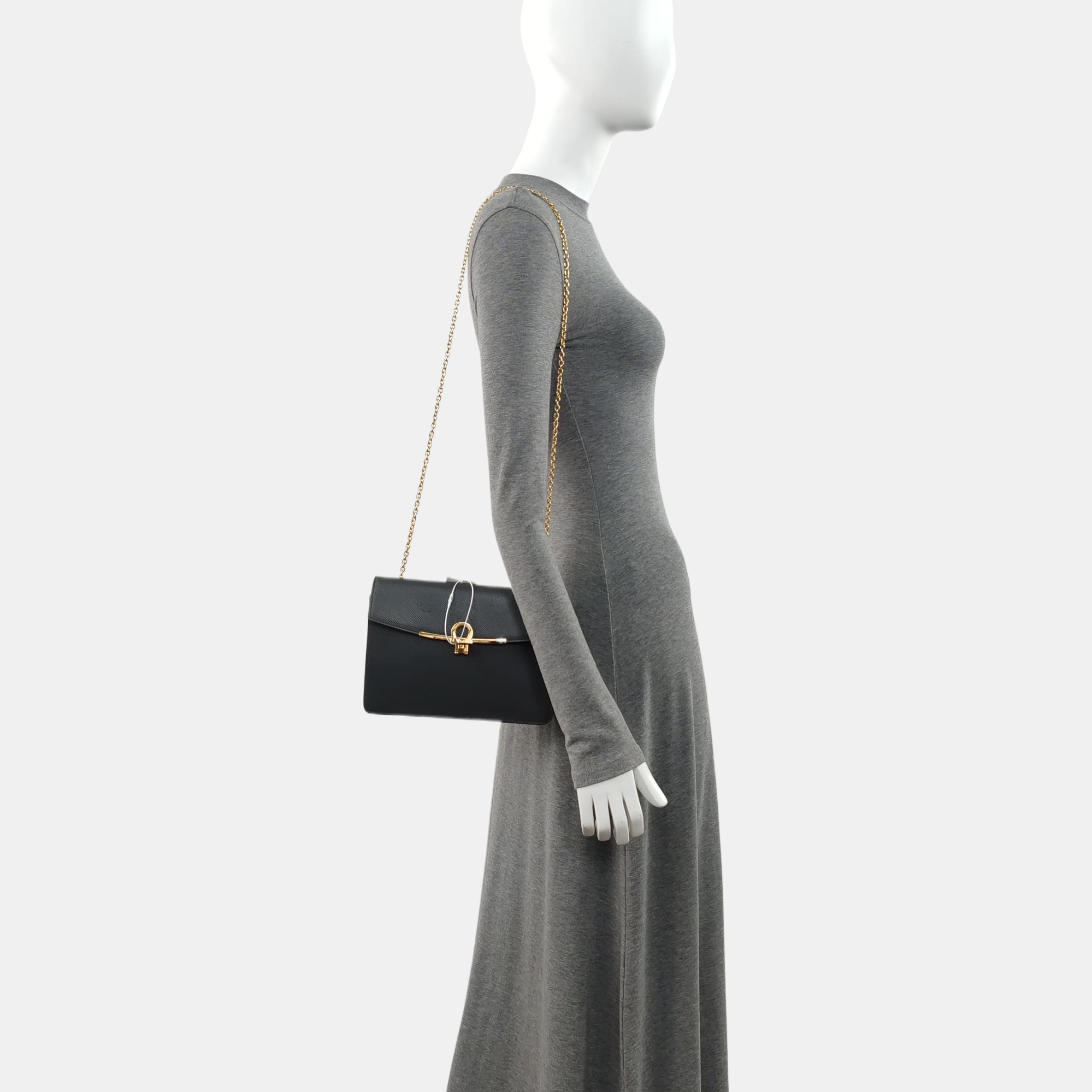 Gancini Calfskin Gray