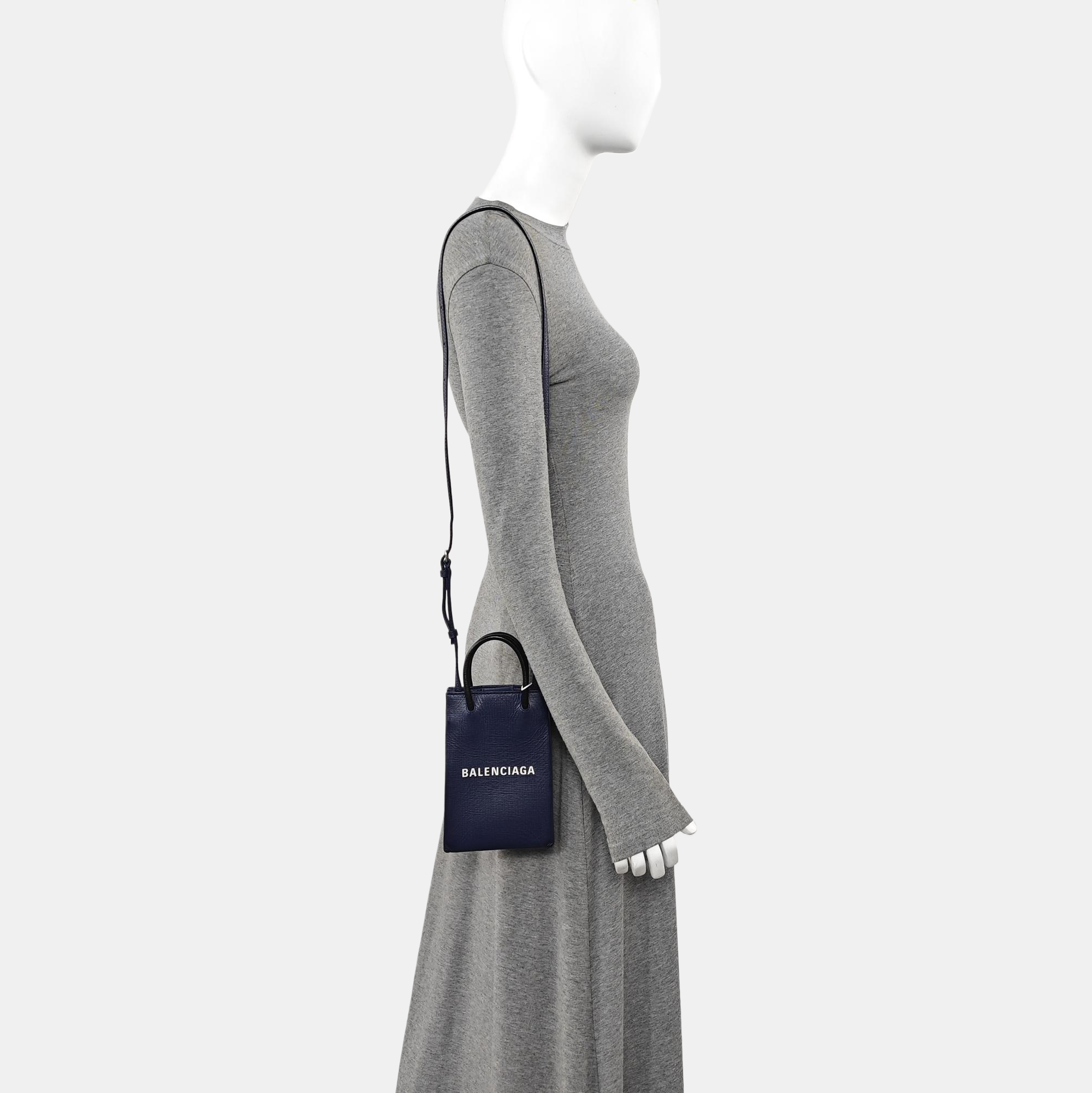 Calfskin Shoulder Bag Blue