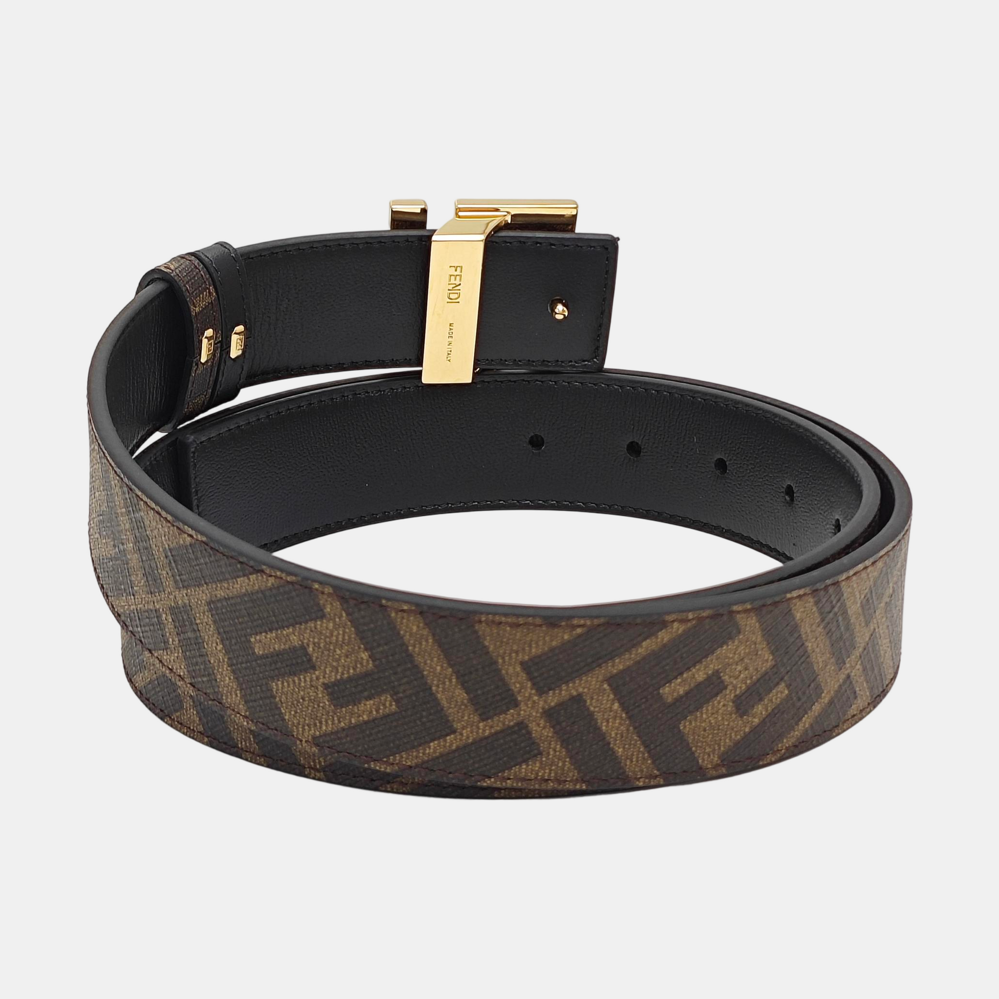 Coated Canvas Belt Brown