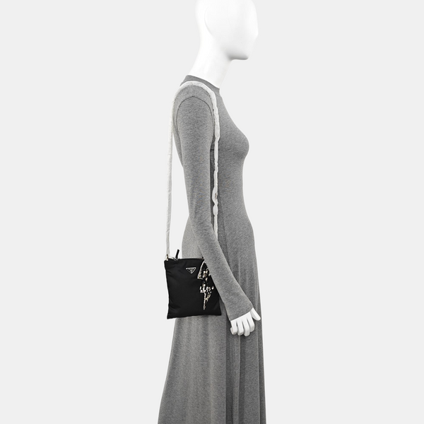 Nylon Shoulder Bag Black