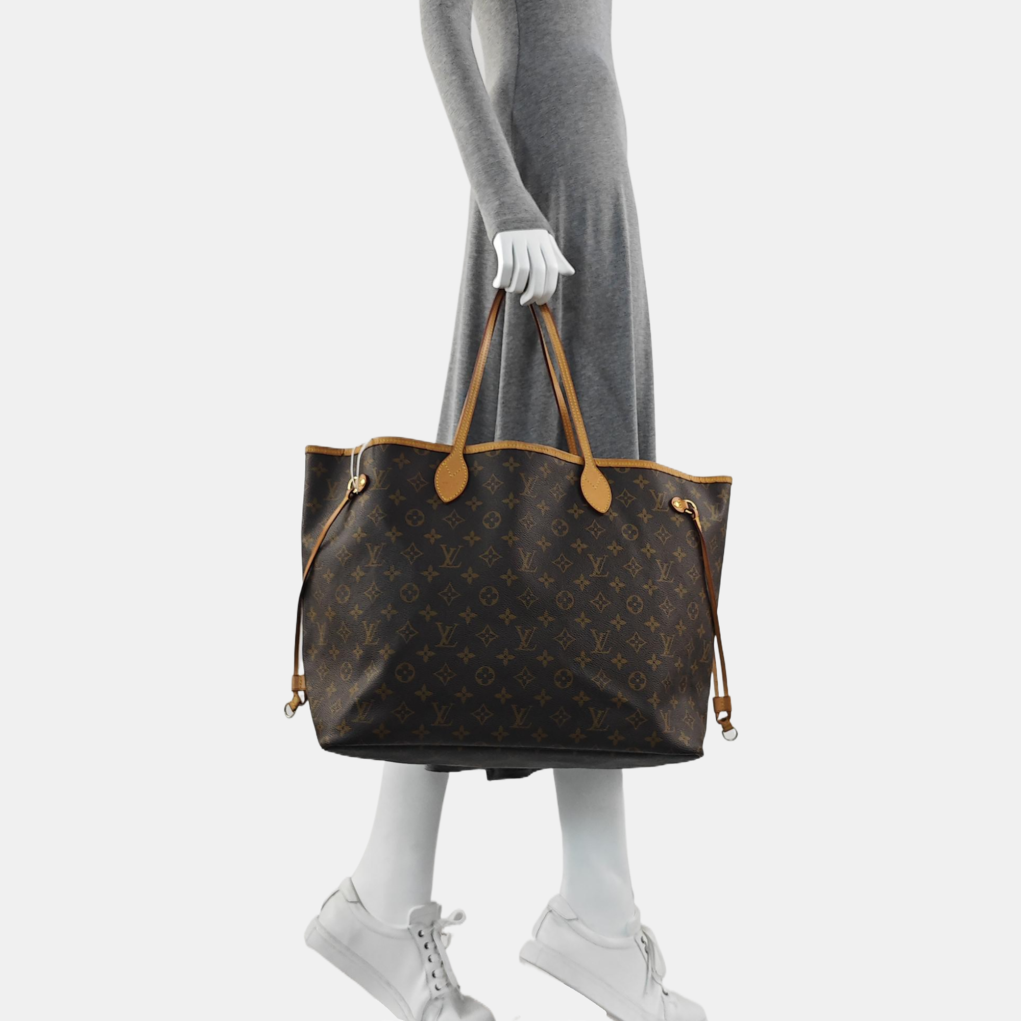 NEVERFULL GM Lona revestida Monogram Marrón