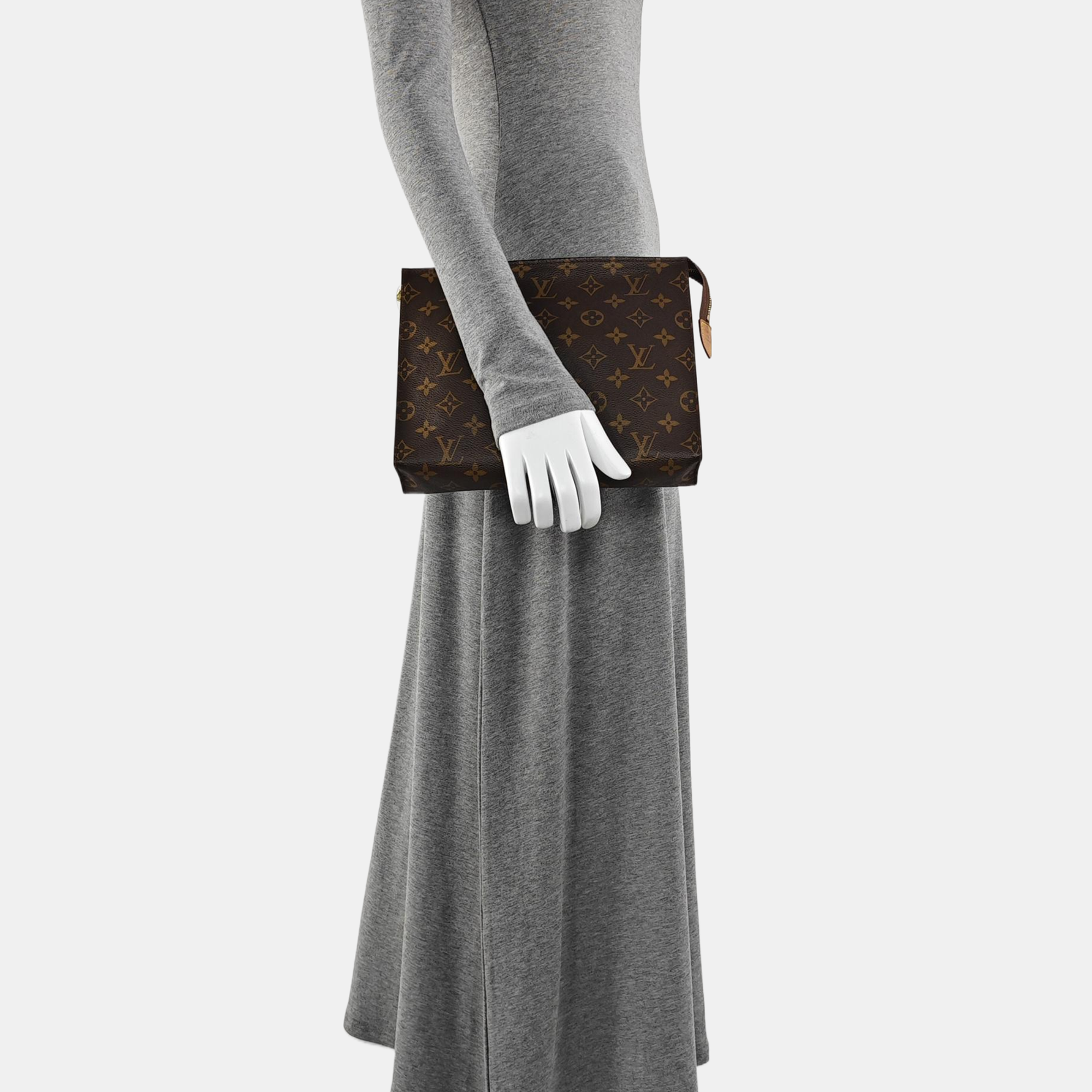 TOILET POCKET 26 Monogram Coated Canvas Brown
