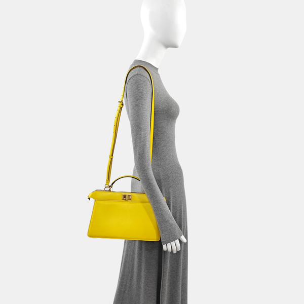 Peekaboo Medium Calfskin Yellow