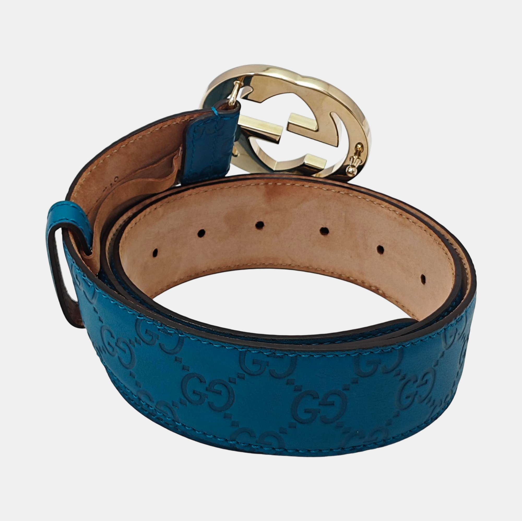 Leather Belt Blue