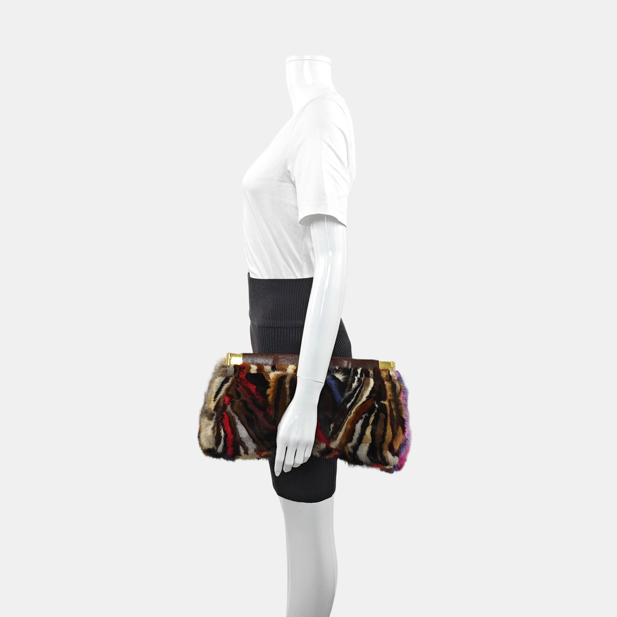 Fur Clutch Multicolor