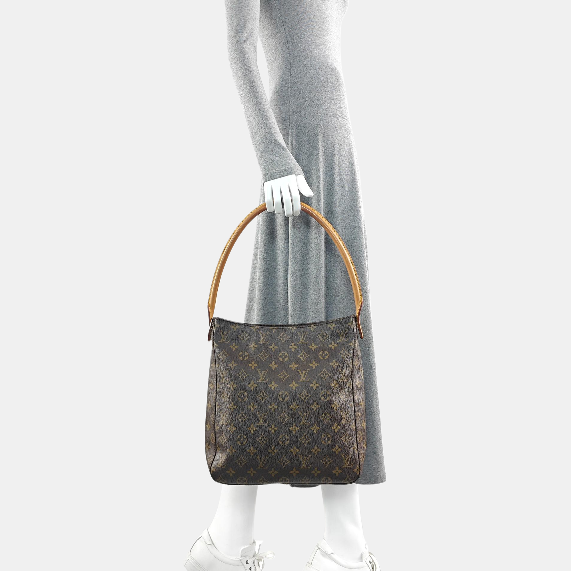 LOOPING GM Monogram Coated Canvas Brown