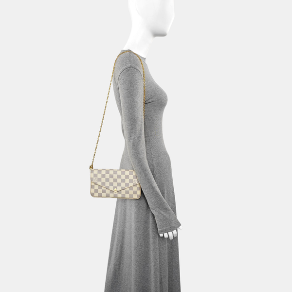FÉLICIE Damier Azur Coated Canvas White