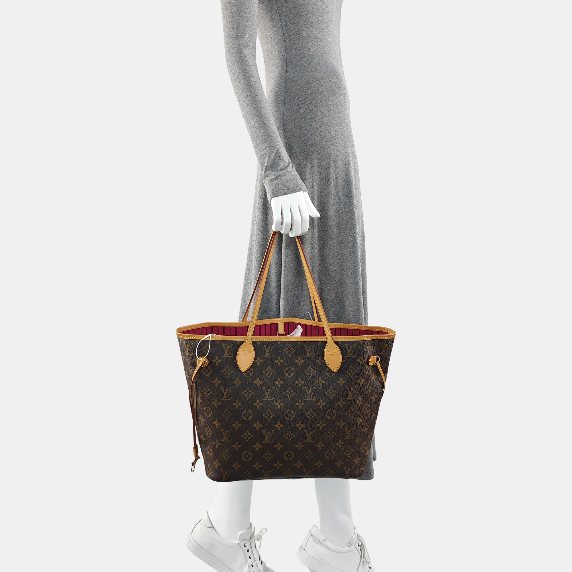NEVERFULL MM Monogram Coated Canvas Brown