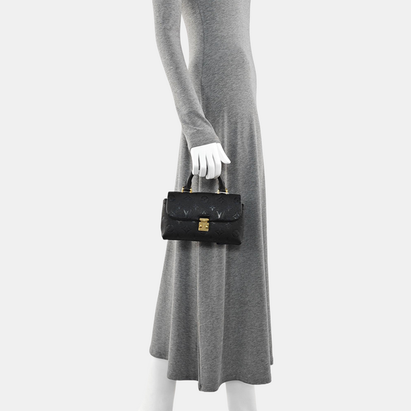 MADELEINE Nano Monogram Calfskin Black
