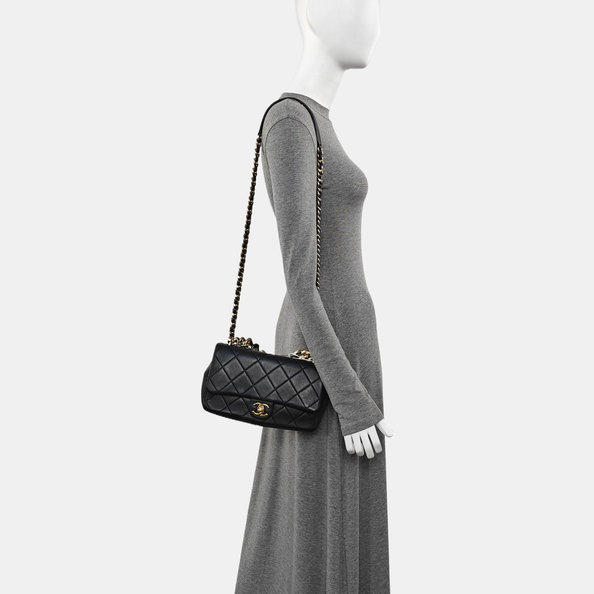 Quilted Lambskin Black