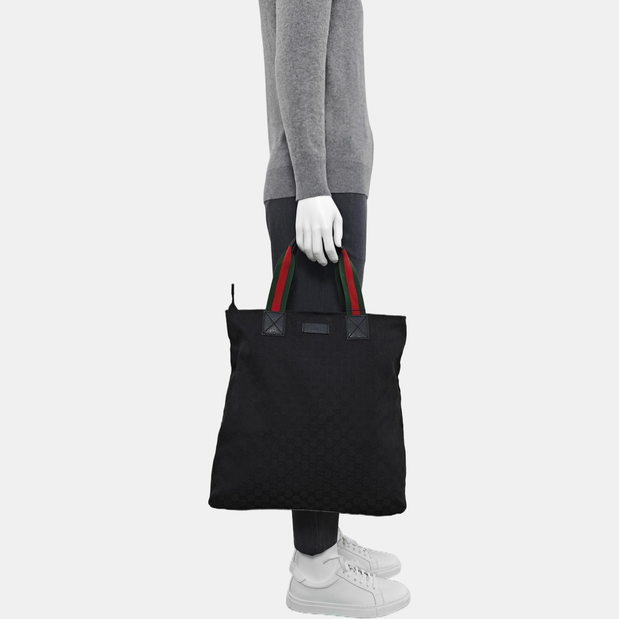 Monogram Canvas Tote Bag Black