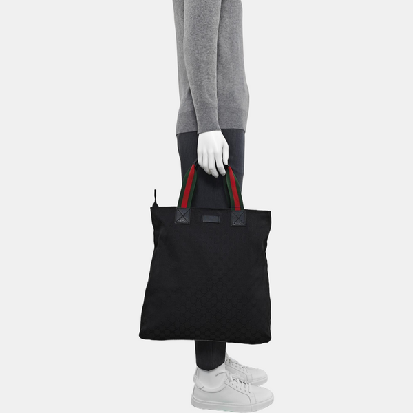 Monogram Canvas Tote Bag Black