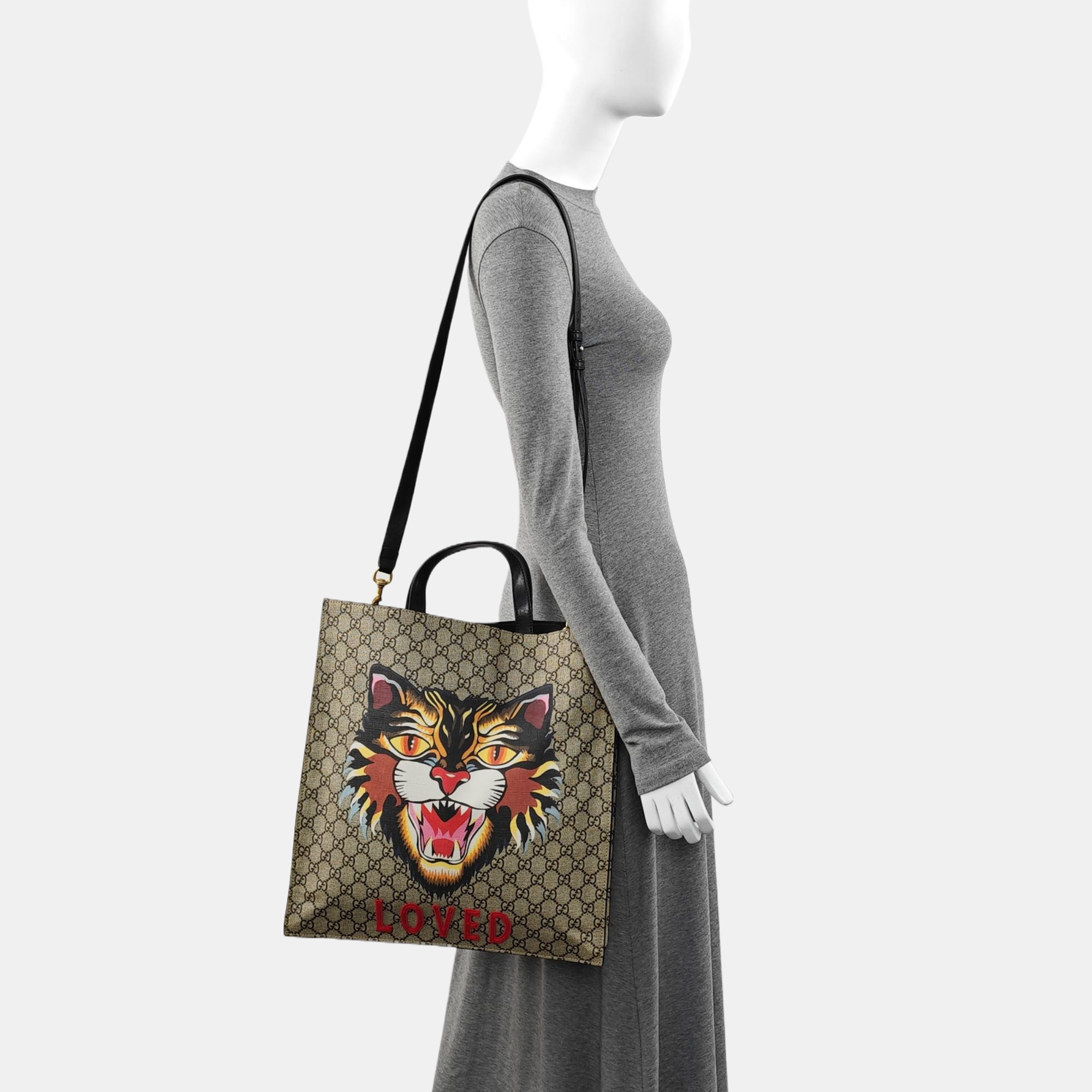 Monogram Coated Canvas Tote Bag Beige