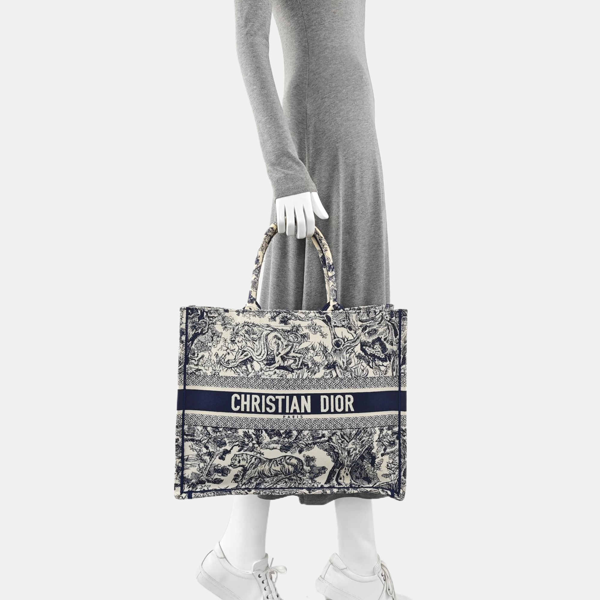 Book Tote Large Fabric Blue