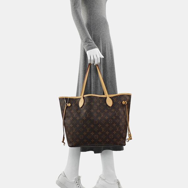 NEVERFULL MM Monogram Coated Canvas Brown