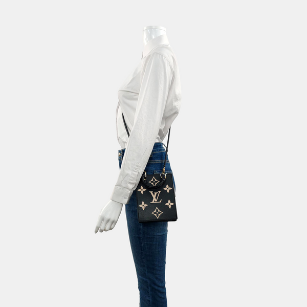 SAC PLAT Mini Monogram Calfskin Black