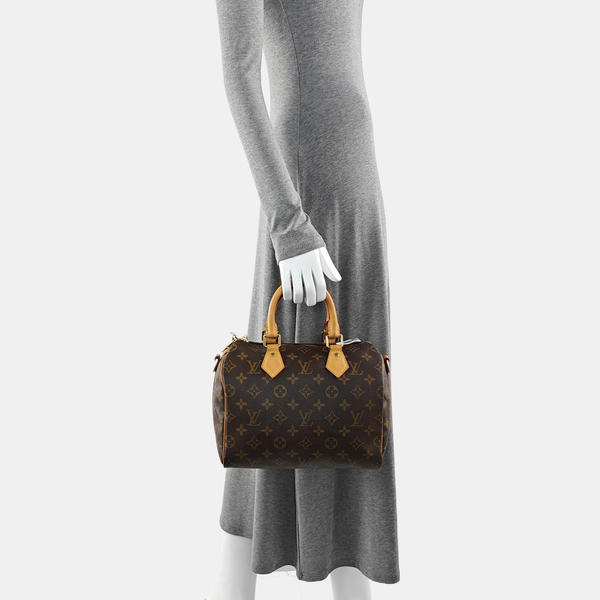 SPEEDY 25 Monogram Coated Canvas Brown