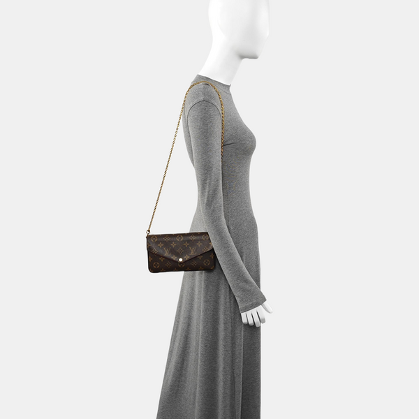 FÉLICIE Monogram Coated Canvas Brown