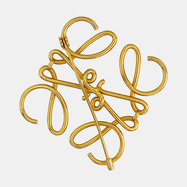 Anagram Metal Gold Brooch