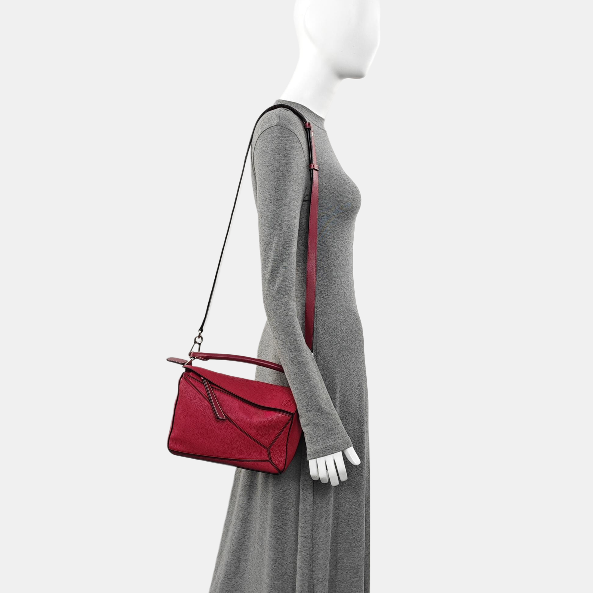 Puzzle Small Calfskin Red