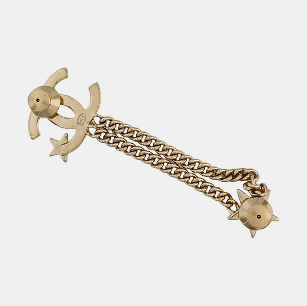 Metal Gold Brooch