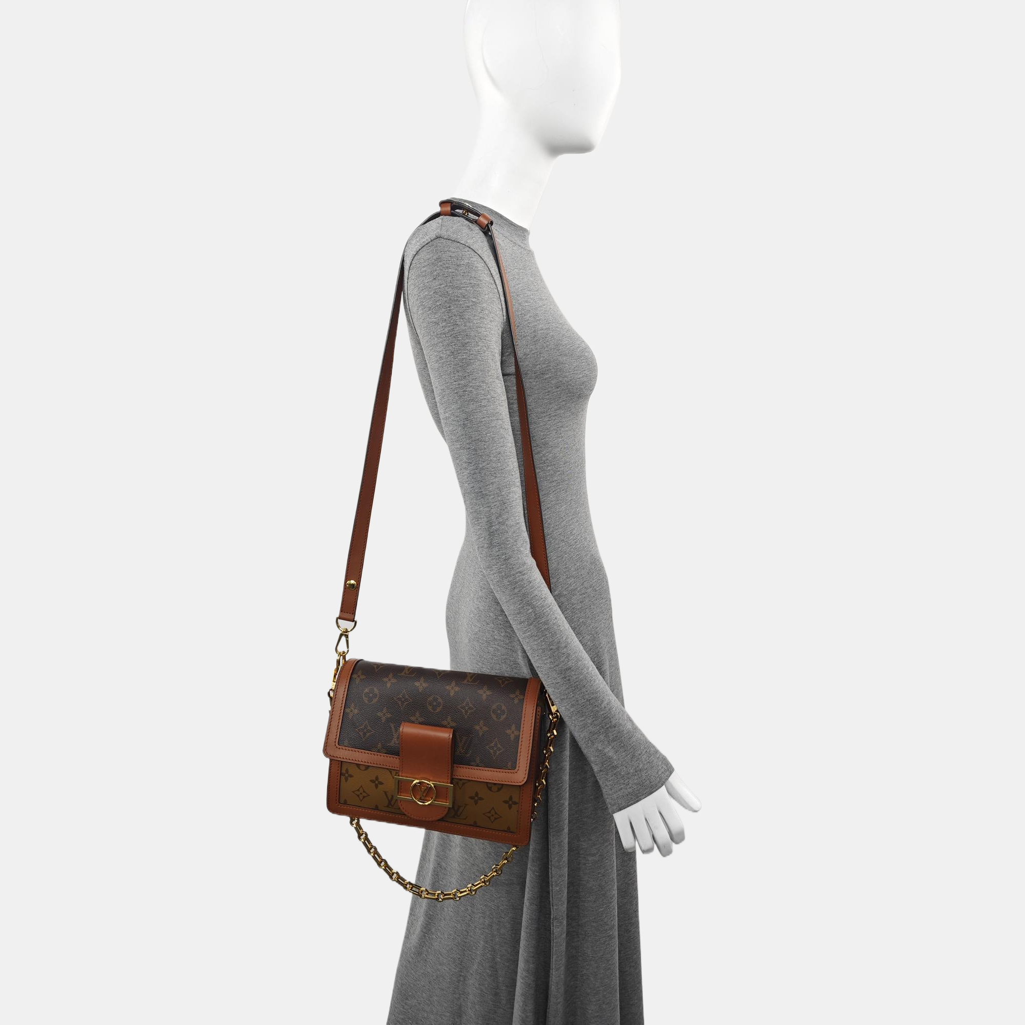 DAUPHINE MM Monogram Coated Canvas Brown
