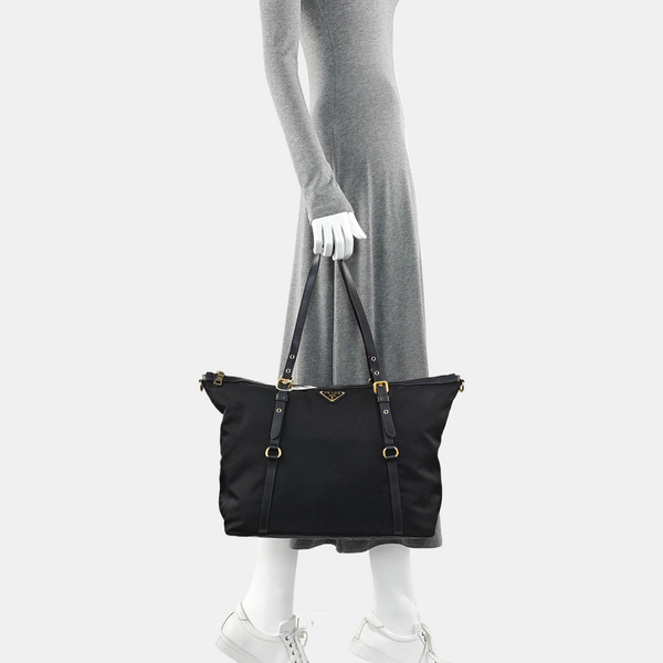 Nylon Tote Bag Black