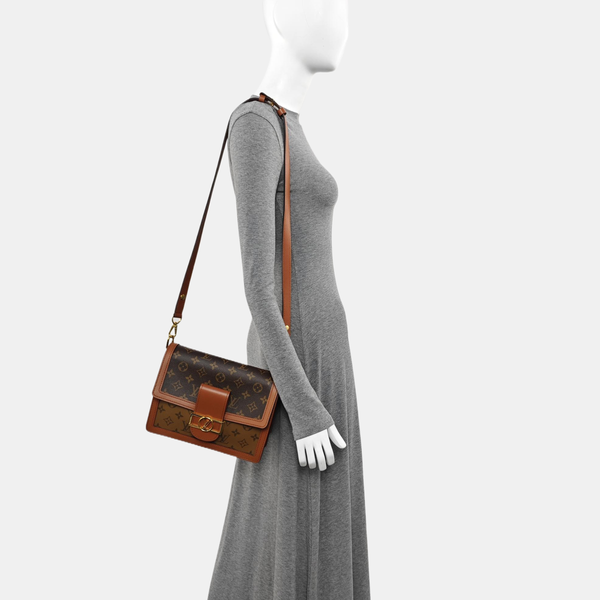 DAUPHINE MM Monogram Coated Canvas Brown