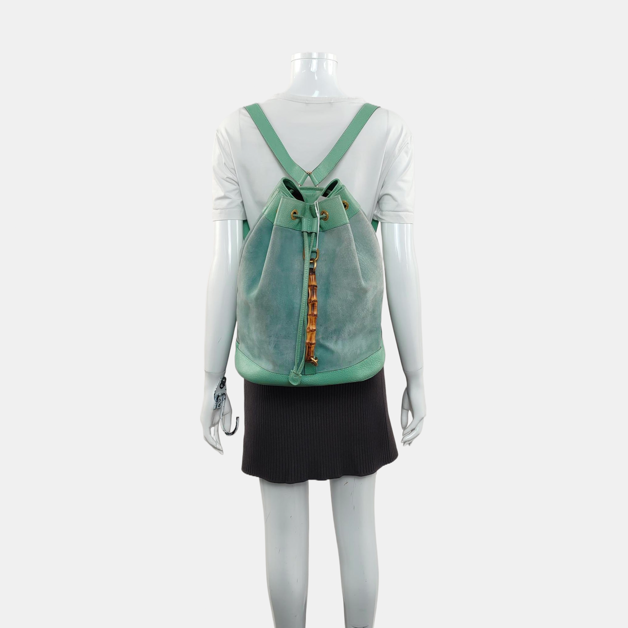Suede Backpack Green