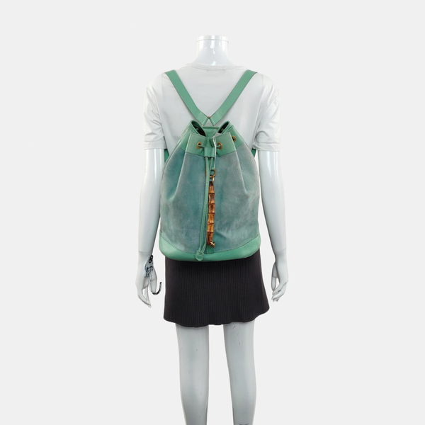Suede Backpack Green