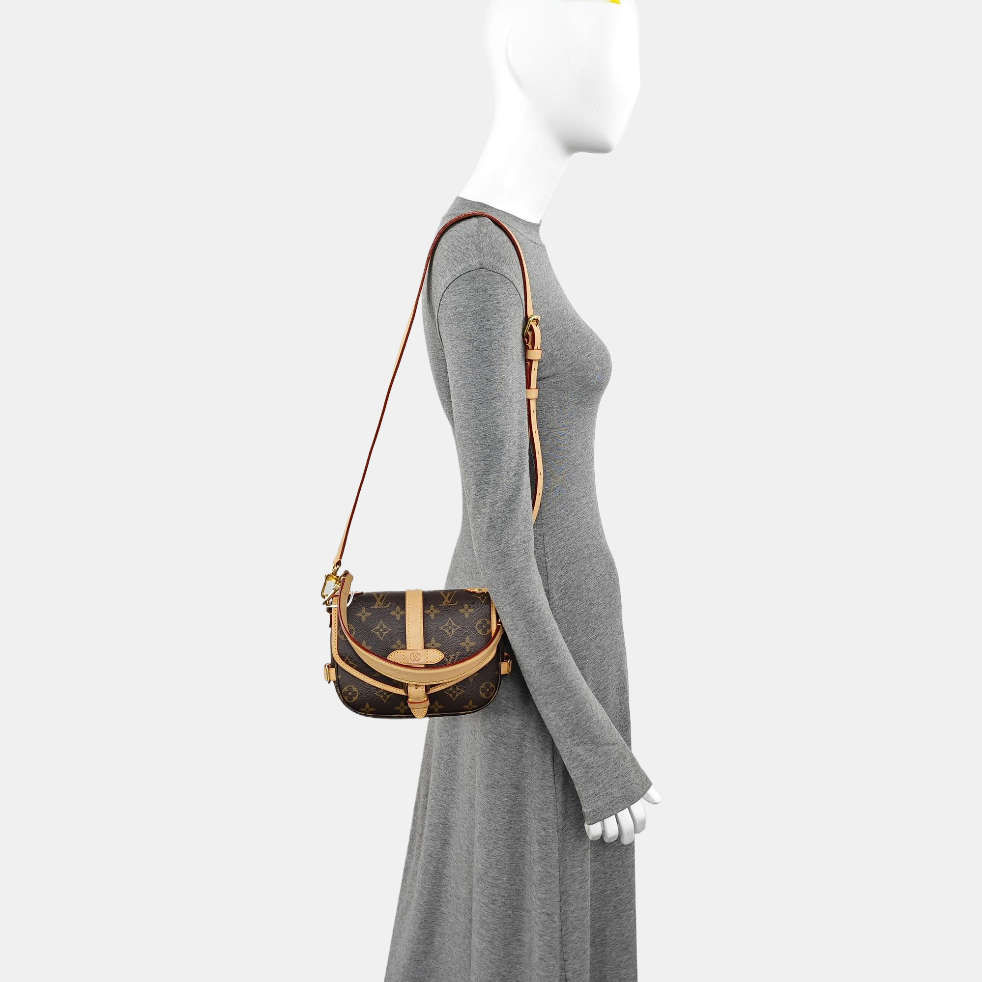 SAUMUR BB Monogram Coated Canvas Brown
