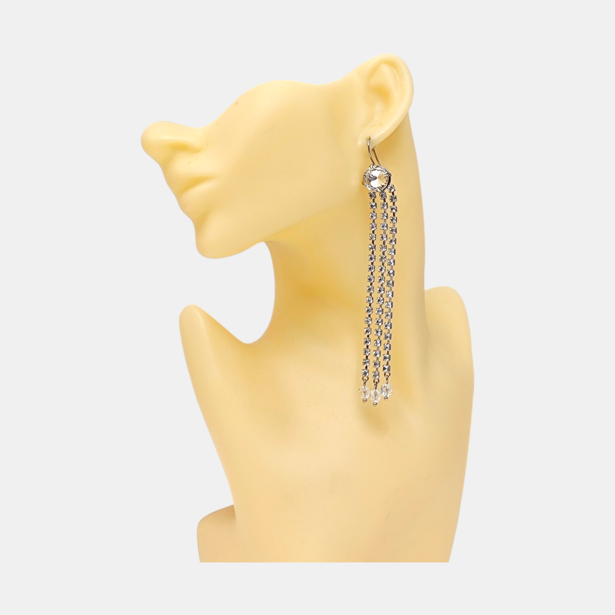 Metal Silver Earrings