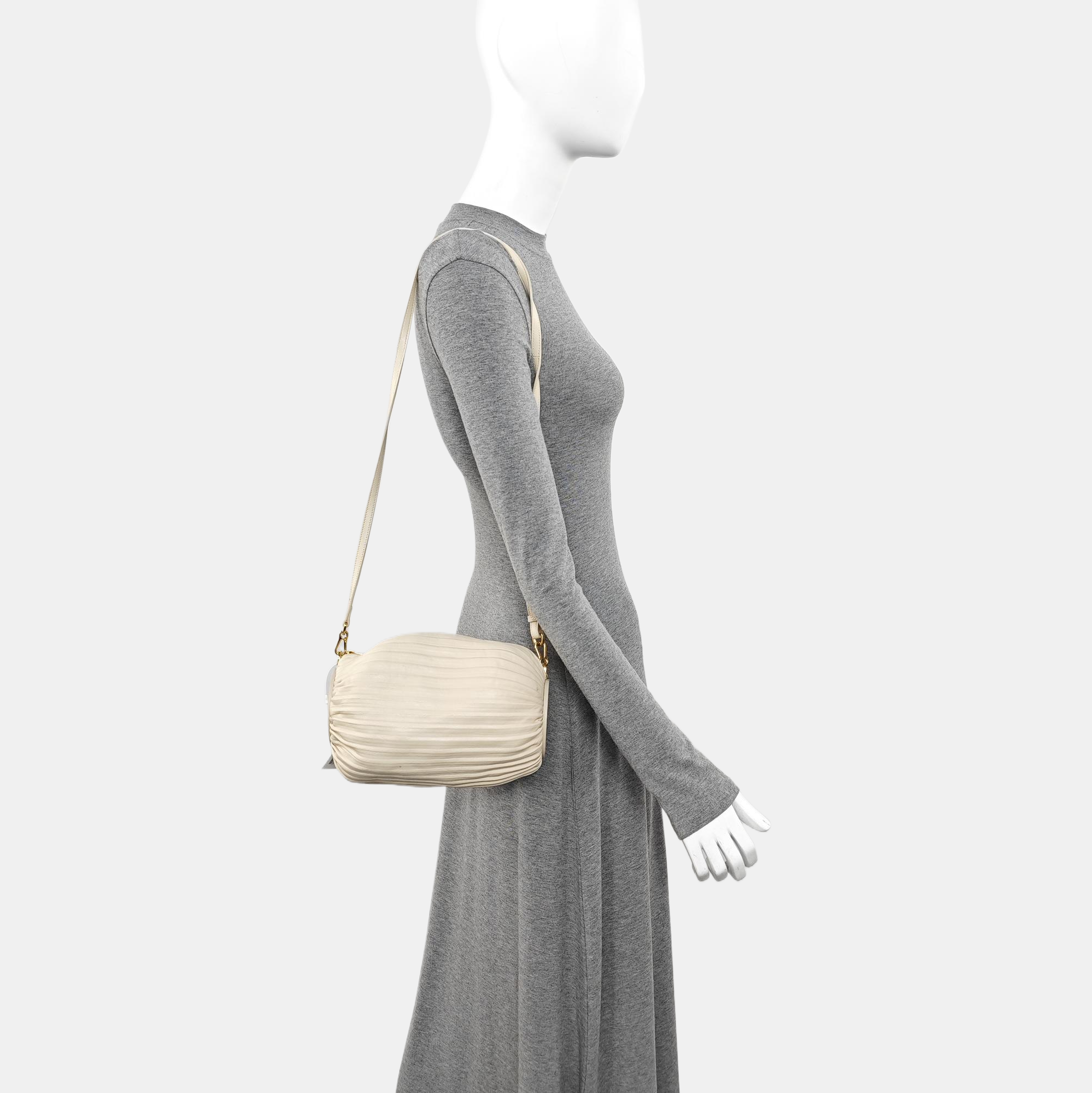 Nest Backet Calfskin White