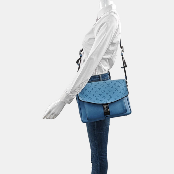 TAIGARAMA Monogram Coated Canvas Blue