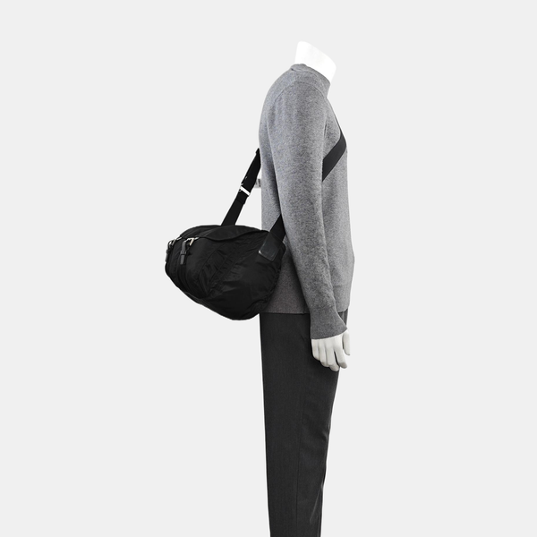 Nylon Shoulder Bag Black