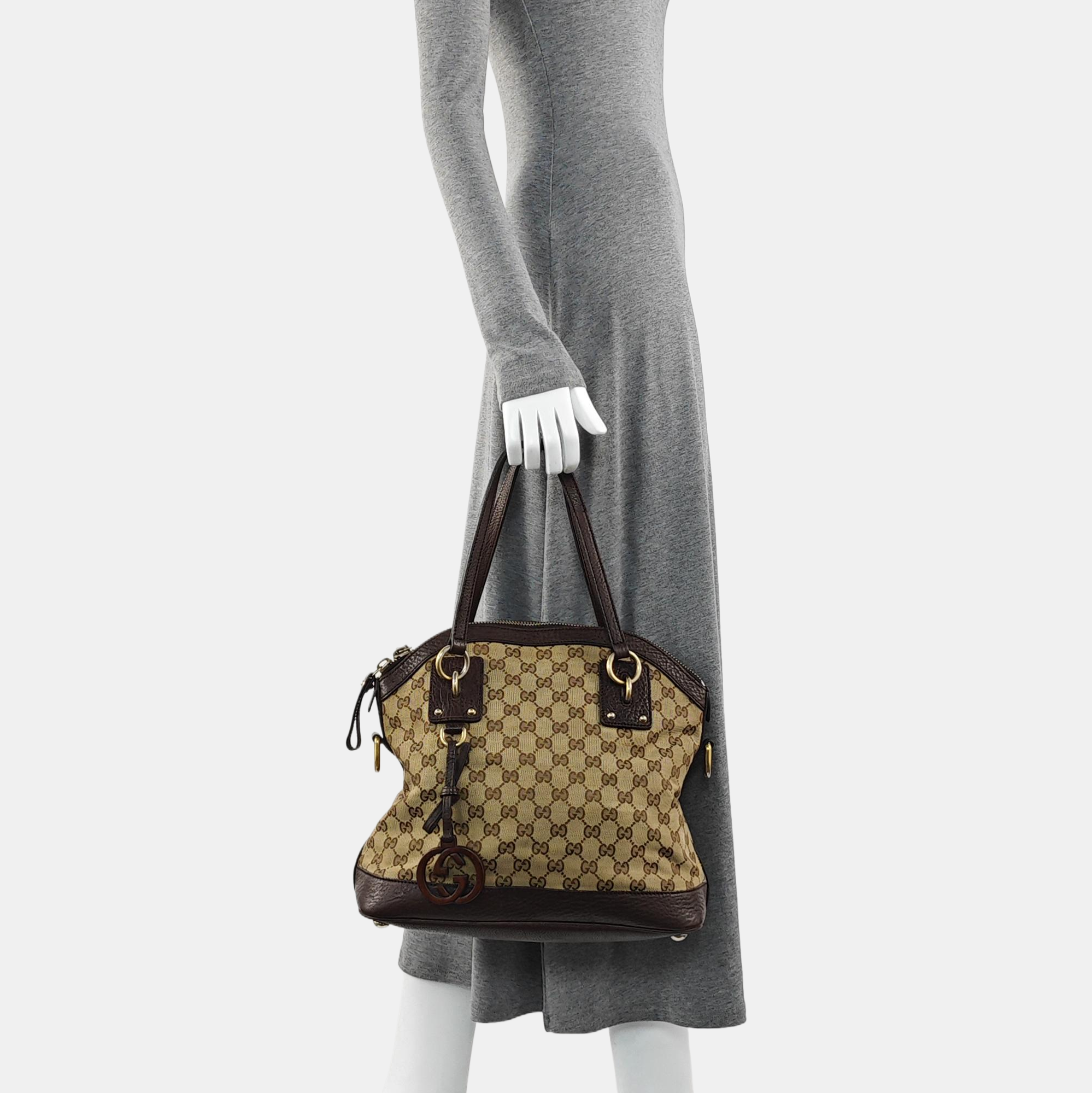 Monogram Canvas Tote Bag Brown