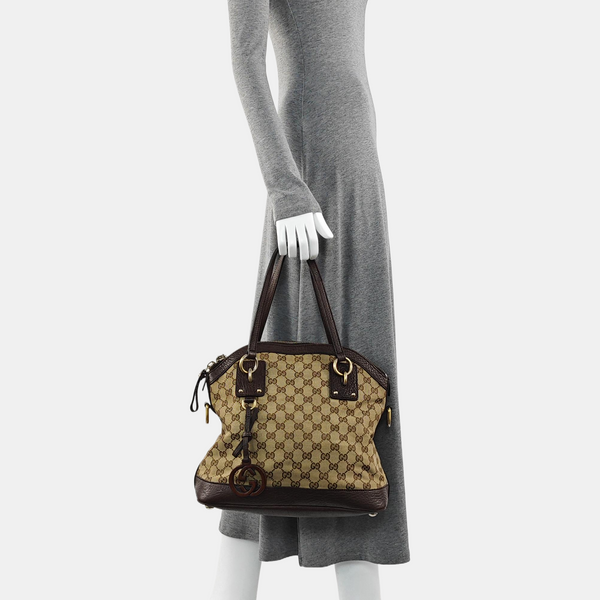 Monogram Canvas Tote Bag Brown