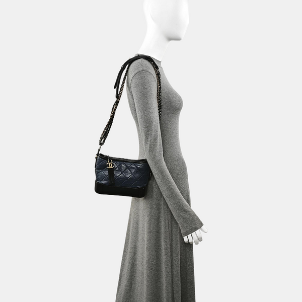 GABRIELLE Small Quilted Calfskin Blue