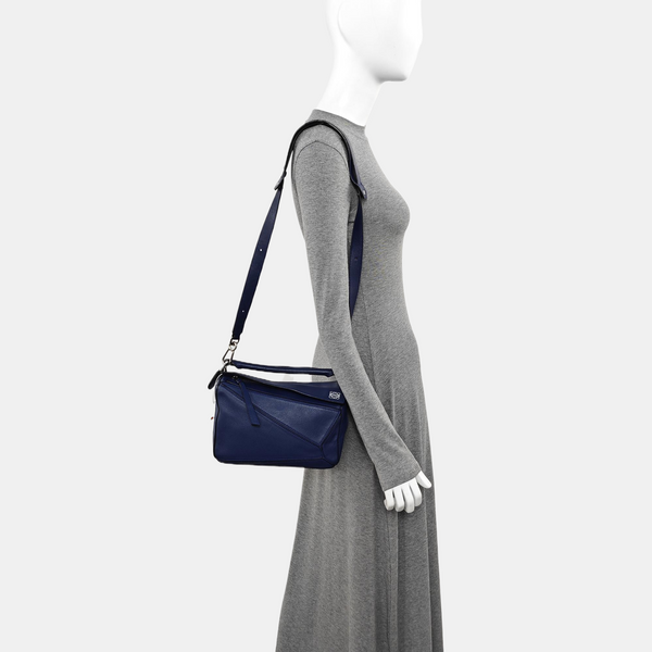 Puzzle Small Calfskin Blue