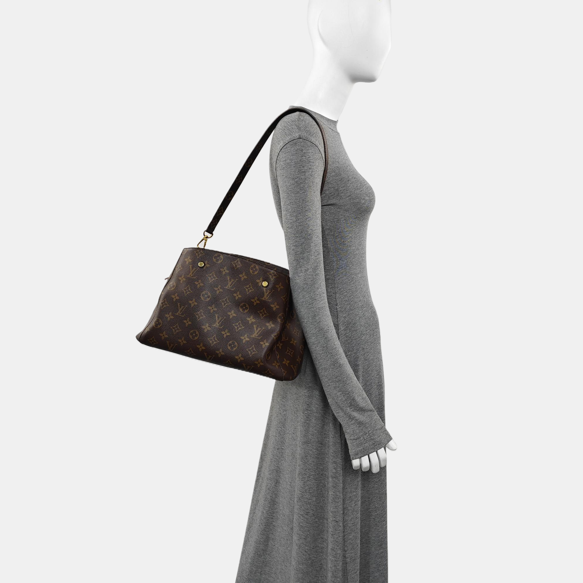MONTAIGNE Monogram Coated Canvas Brown