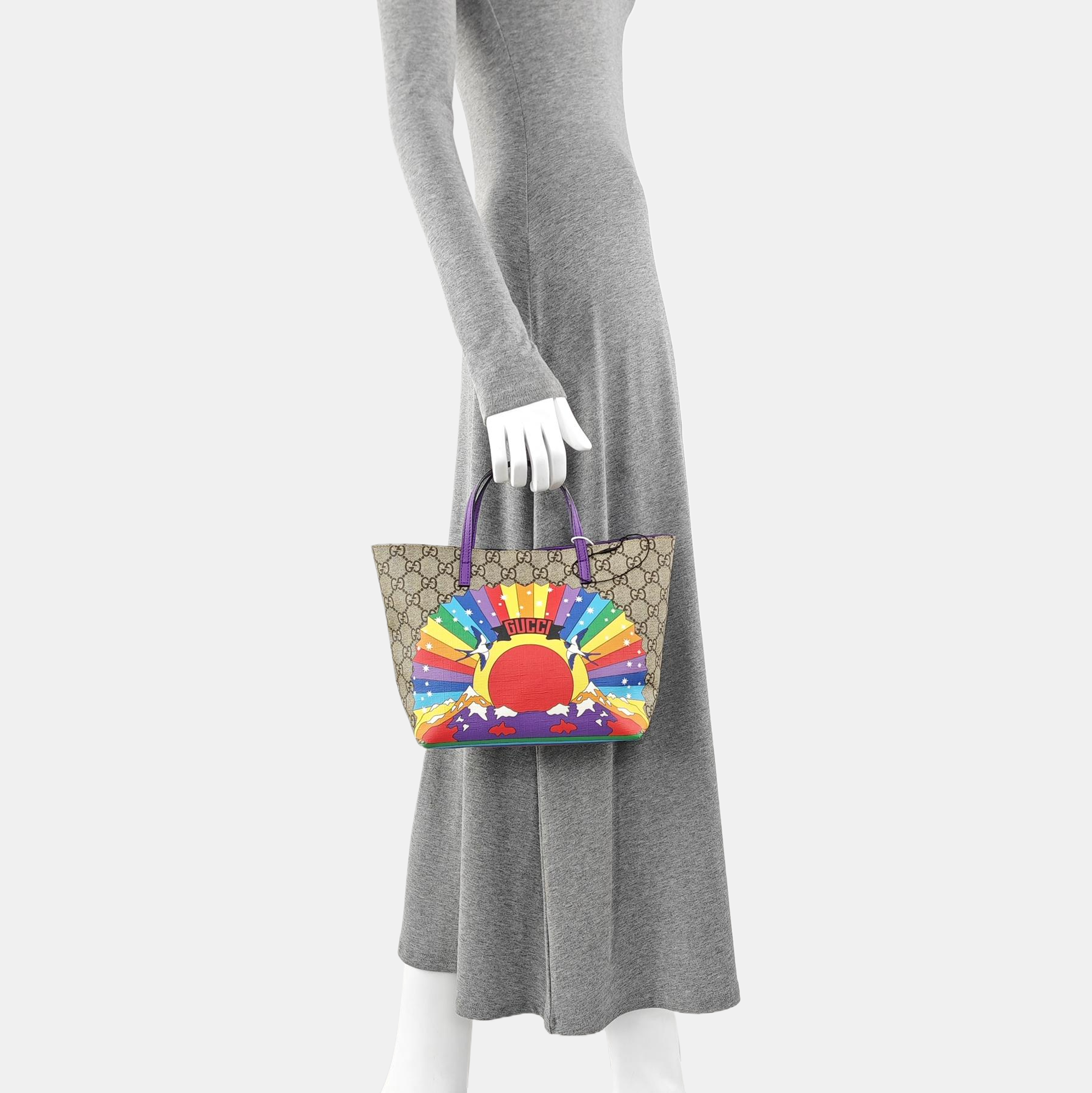 Monogram Coated Canvas Tote Bag Beige