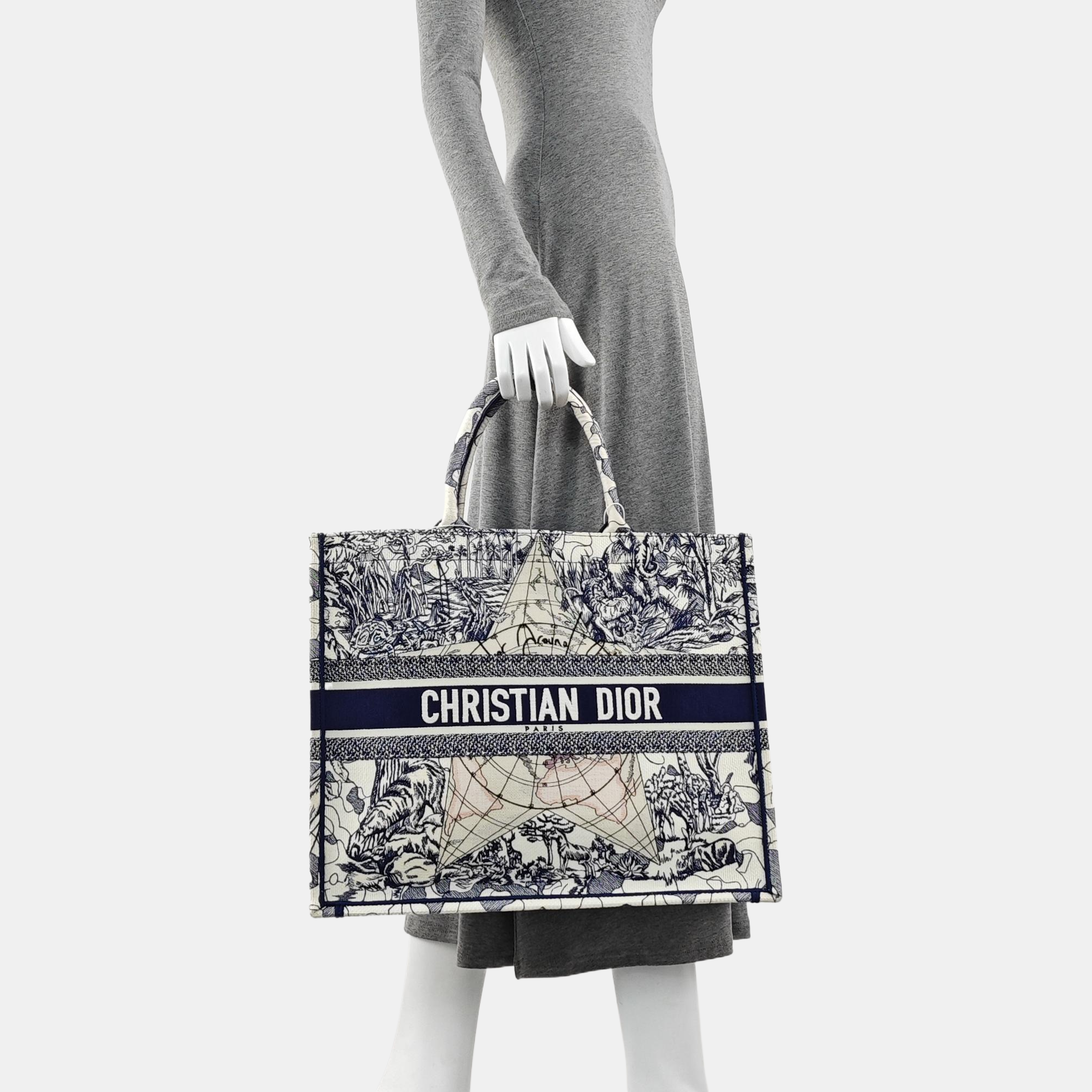Book Tote Large Canvas Blue