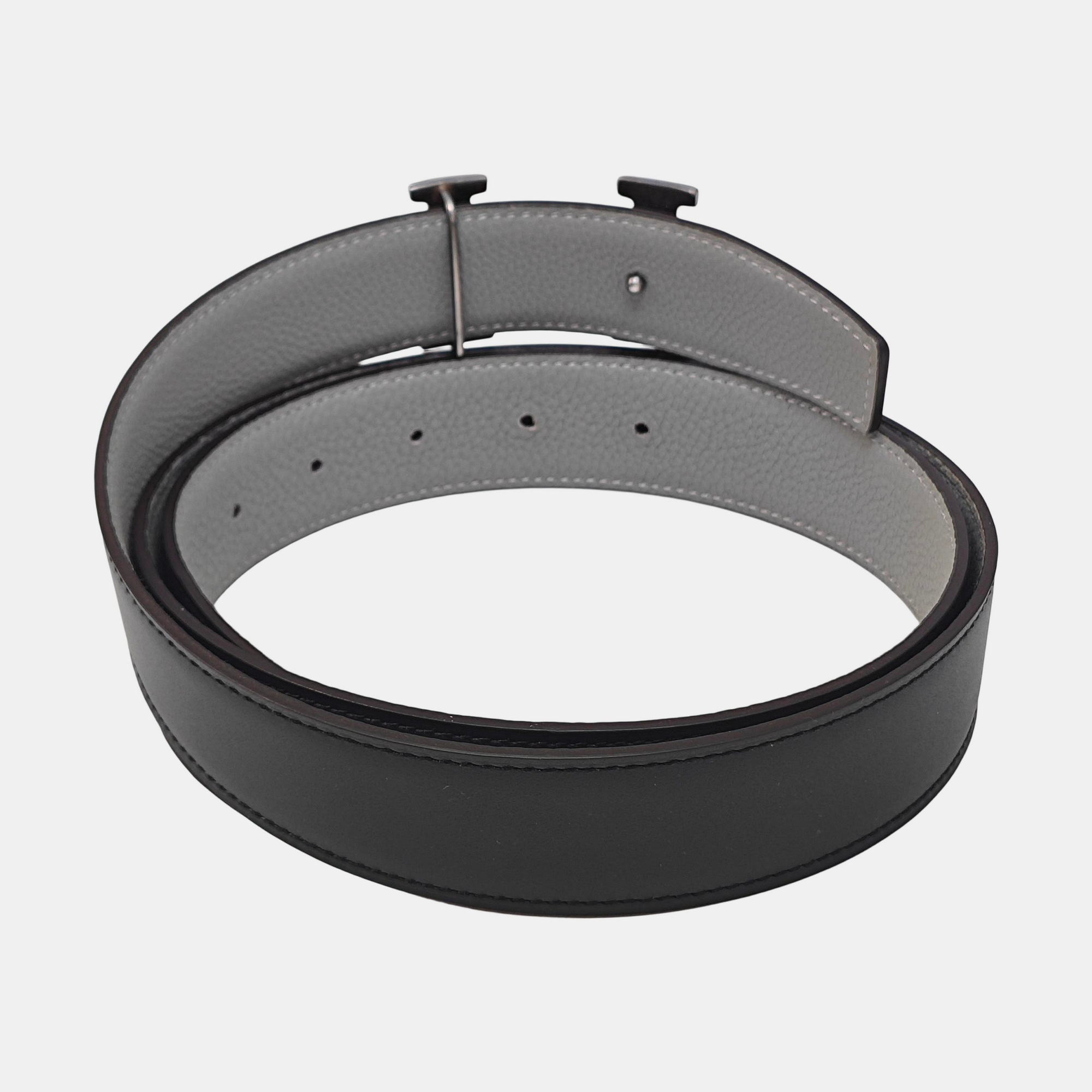 Leather Belt Gray