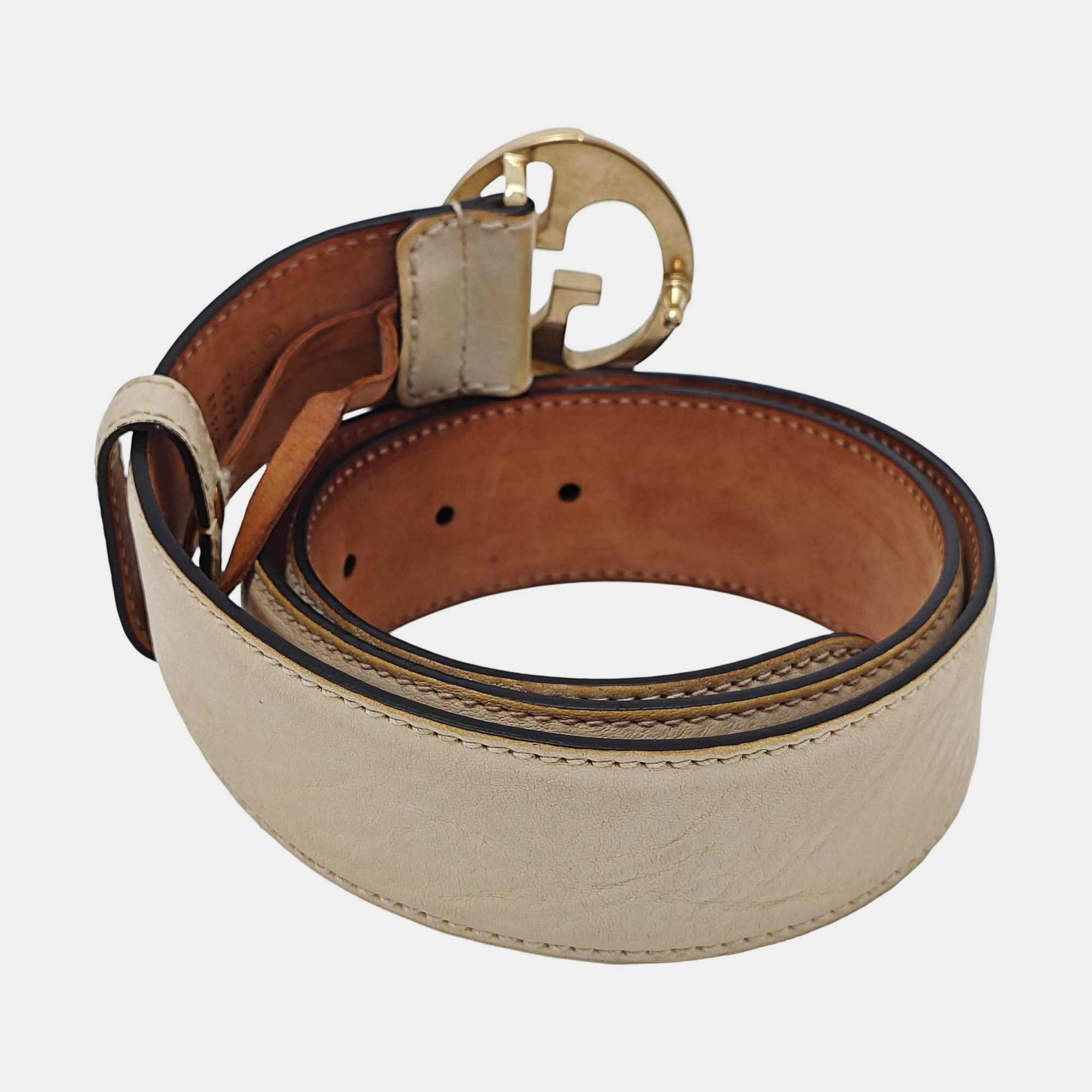Leather Belt White